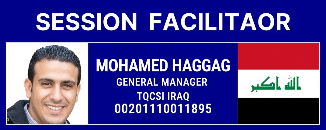 TQCSI Arabia ISO 9001:2026 Seminar contact - Mohammed Haggag