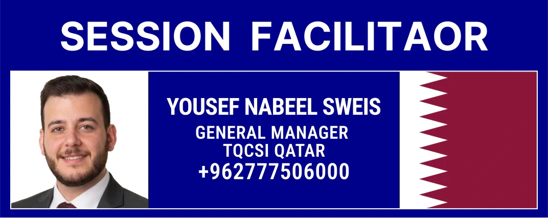 TQCSI Arabia ISO 9001:2026 Seminar contact - Yousef Nabeel Sweis Qatar