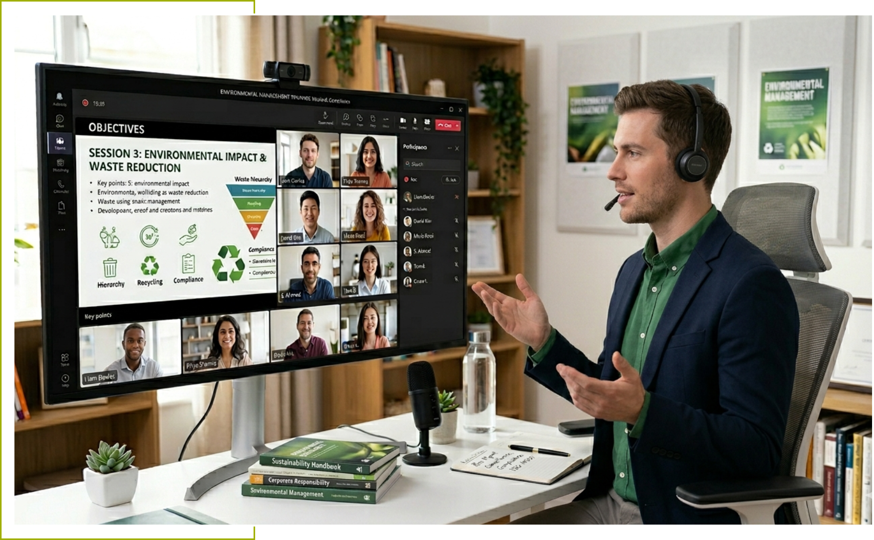 Online training environment graphic